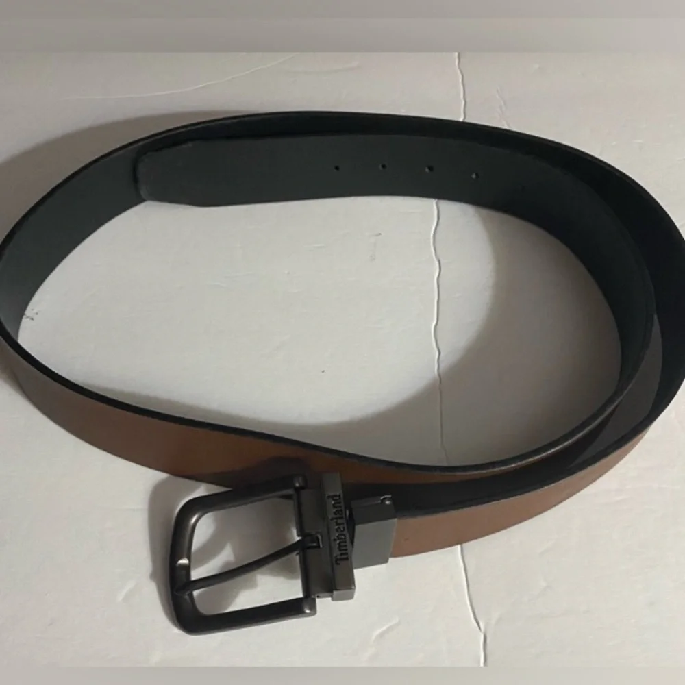 TIMBERLAND Belt, Full Grain Leather, Reversible Black, Brown, Sz 48​, 3X